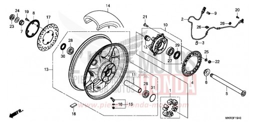 ROUE ARRIERE CBR1000SPL de 2020